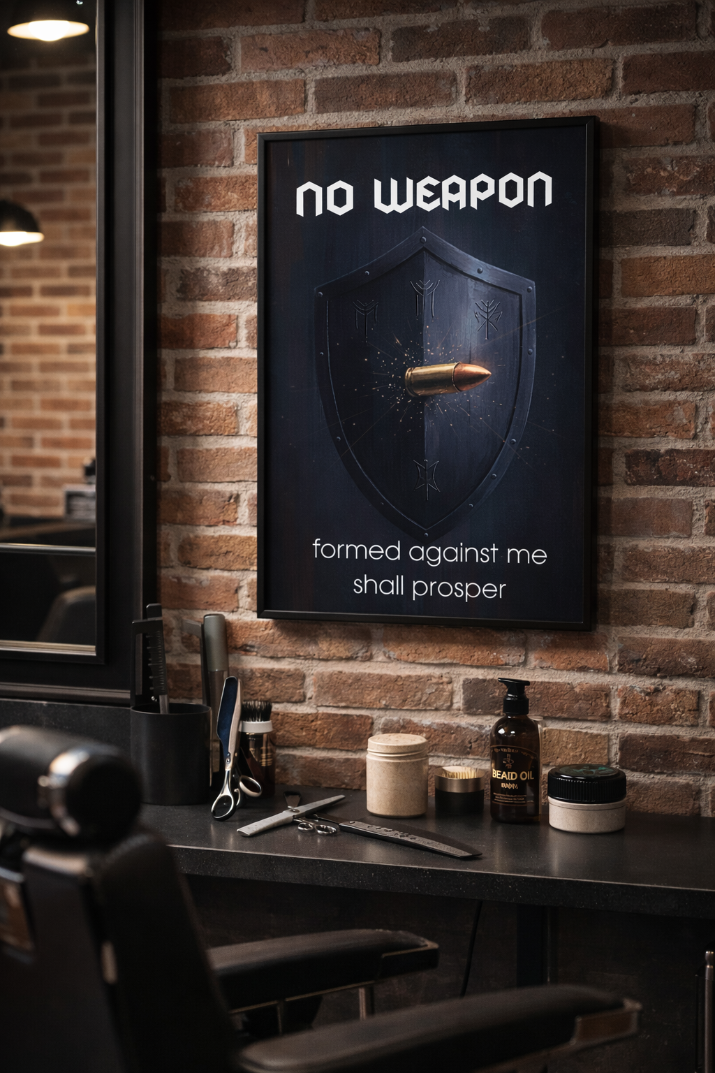 No Weapon Shall Prosper – Framed Christian Wall Art