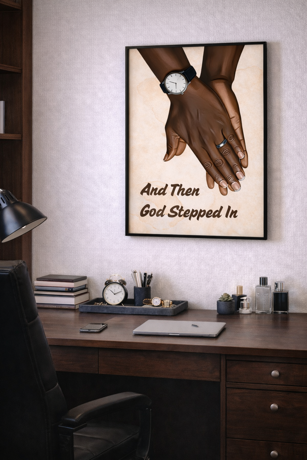 And Then God Stepped In | Faith Wall Art Print