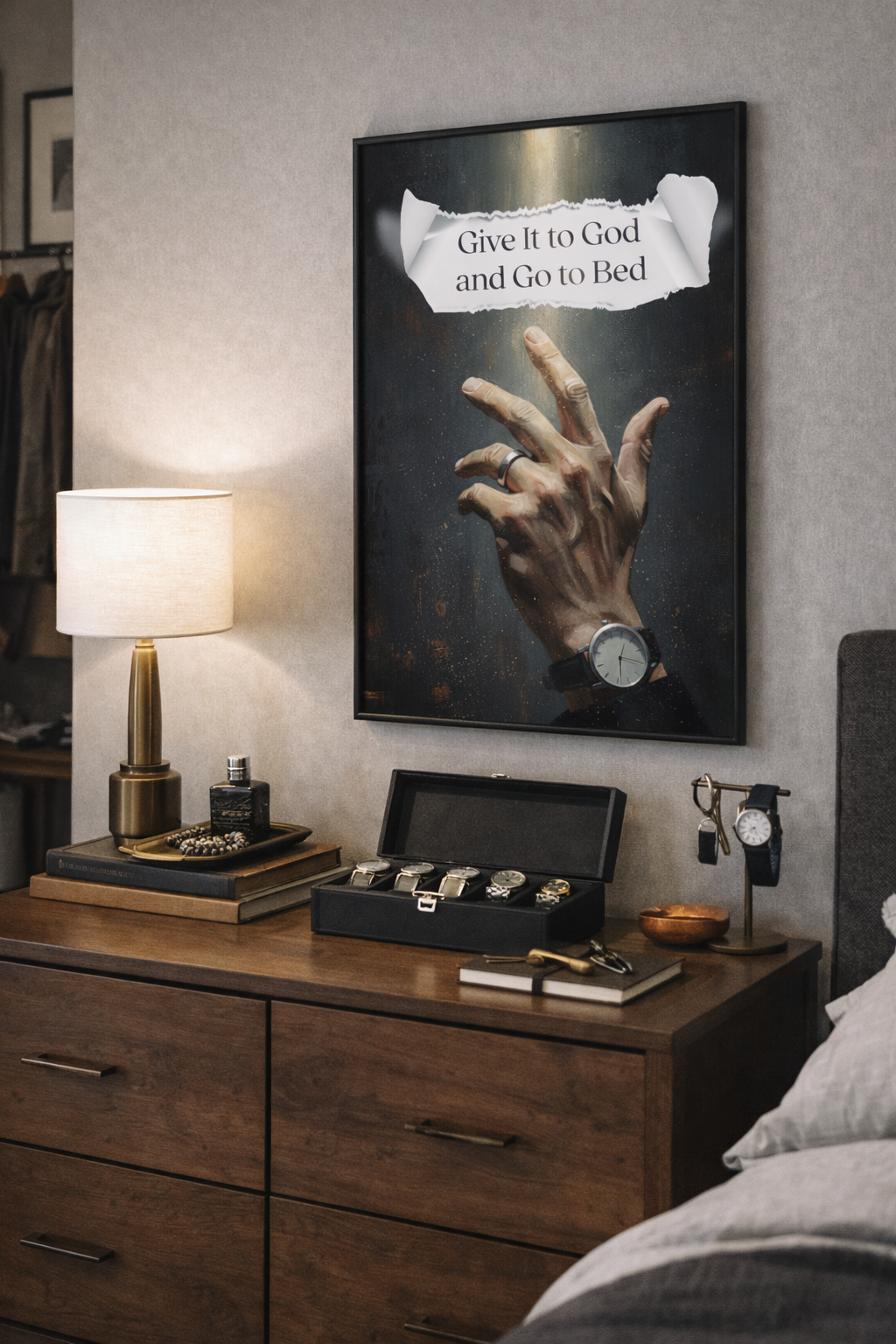 Give It to God and Go to Bed | Faith Wall Art Print