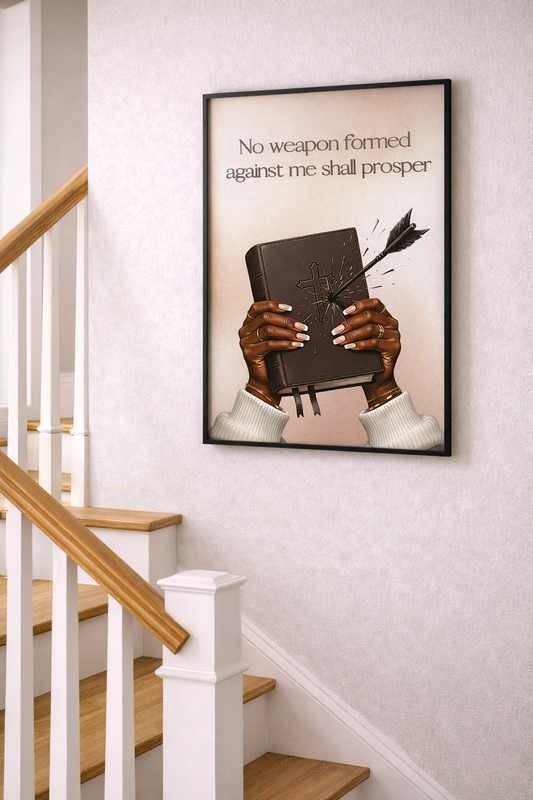 No Weapon Shall Prosper – Framed Christian Wall Art