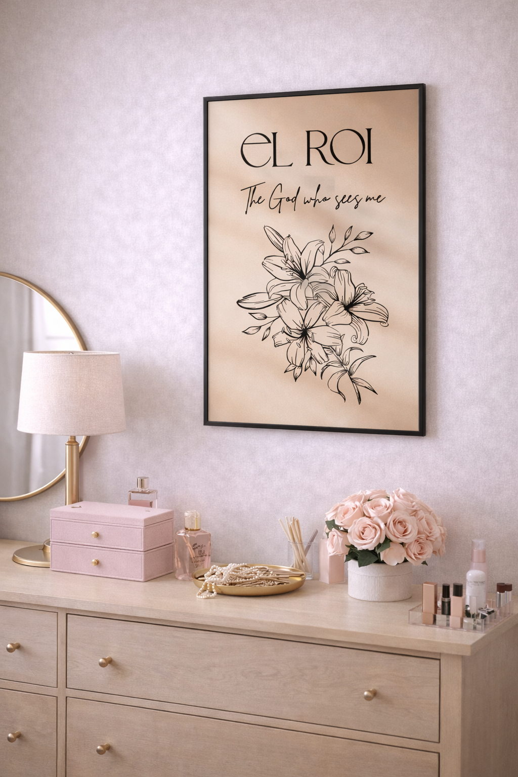 EL ROI – The God Who Sees Me BROWN | Faith Wall Art Print