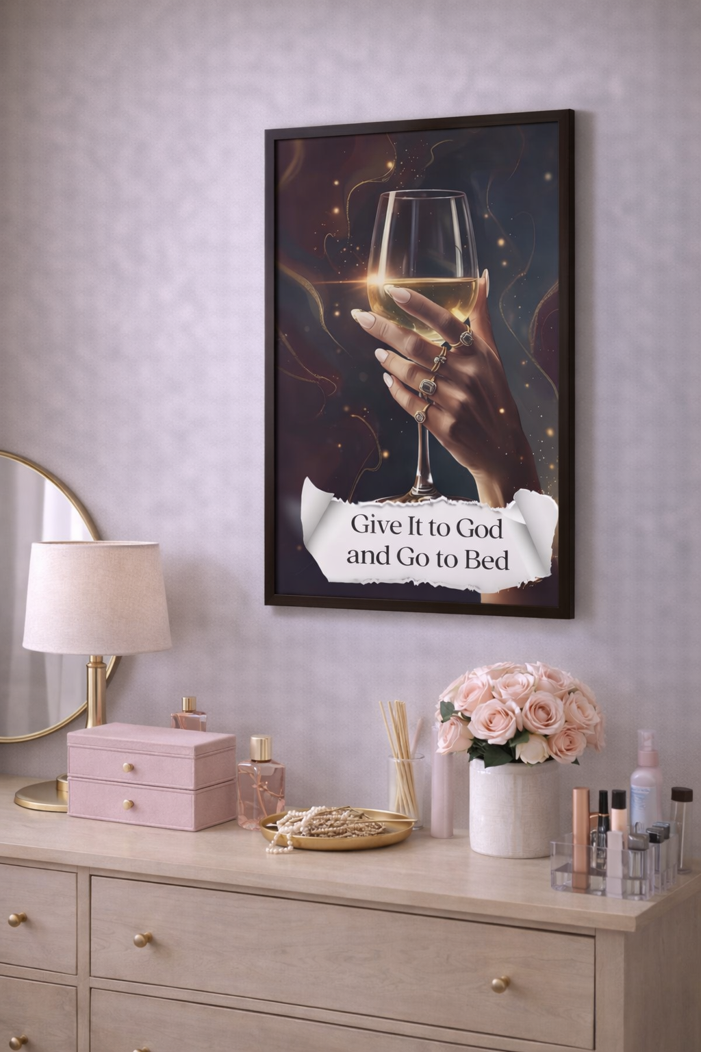 Give It to God and Go to Bed” Faith Wall Art