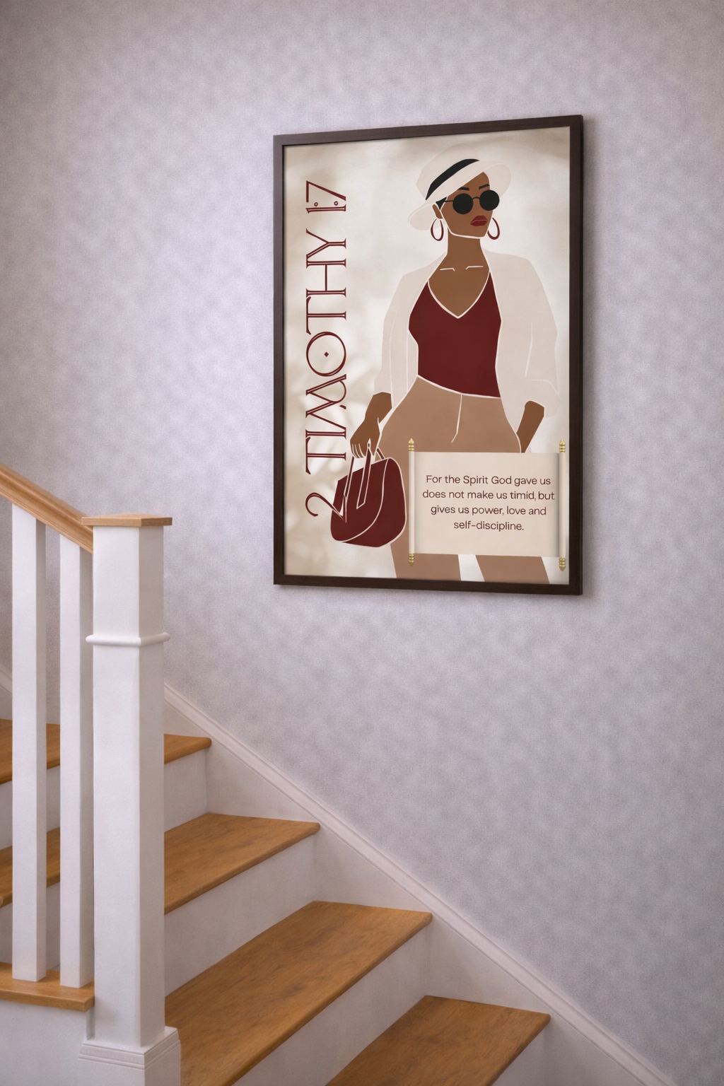 2 Timothy 1:7 – Faith &amp; Power Wall Art