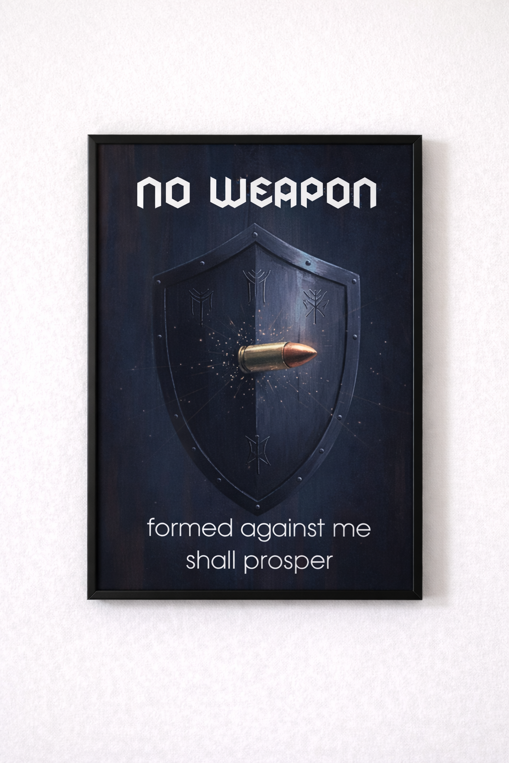 No Weapon Shall Prosper – Framed Christian Wall Art