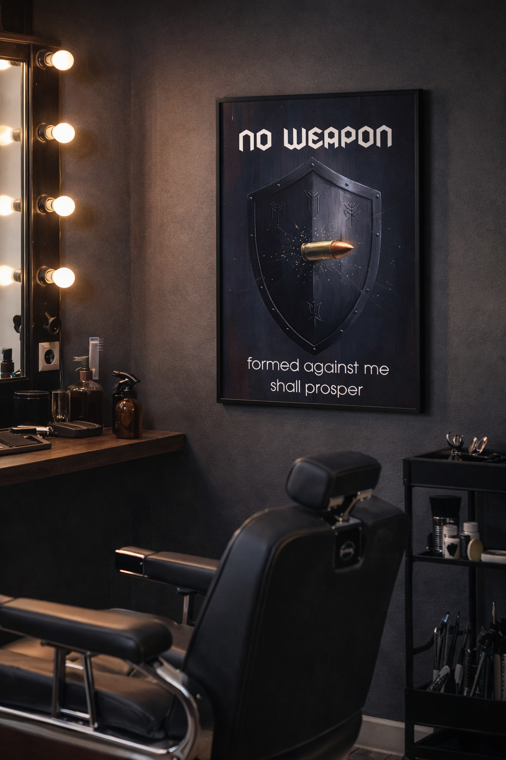 No Weapon Shall Prosper – Framed Christian Wall Art