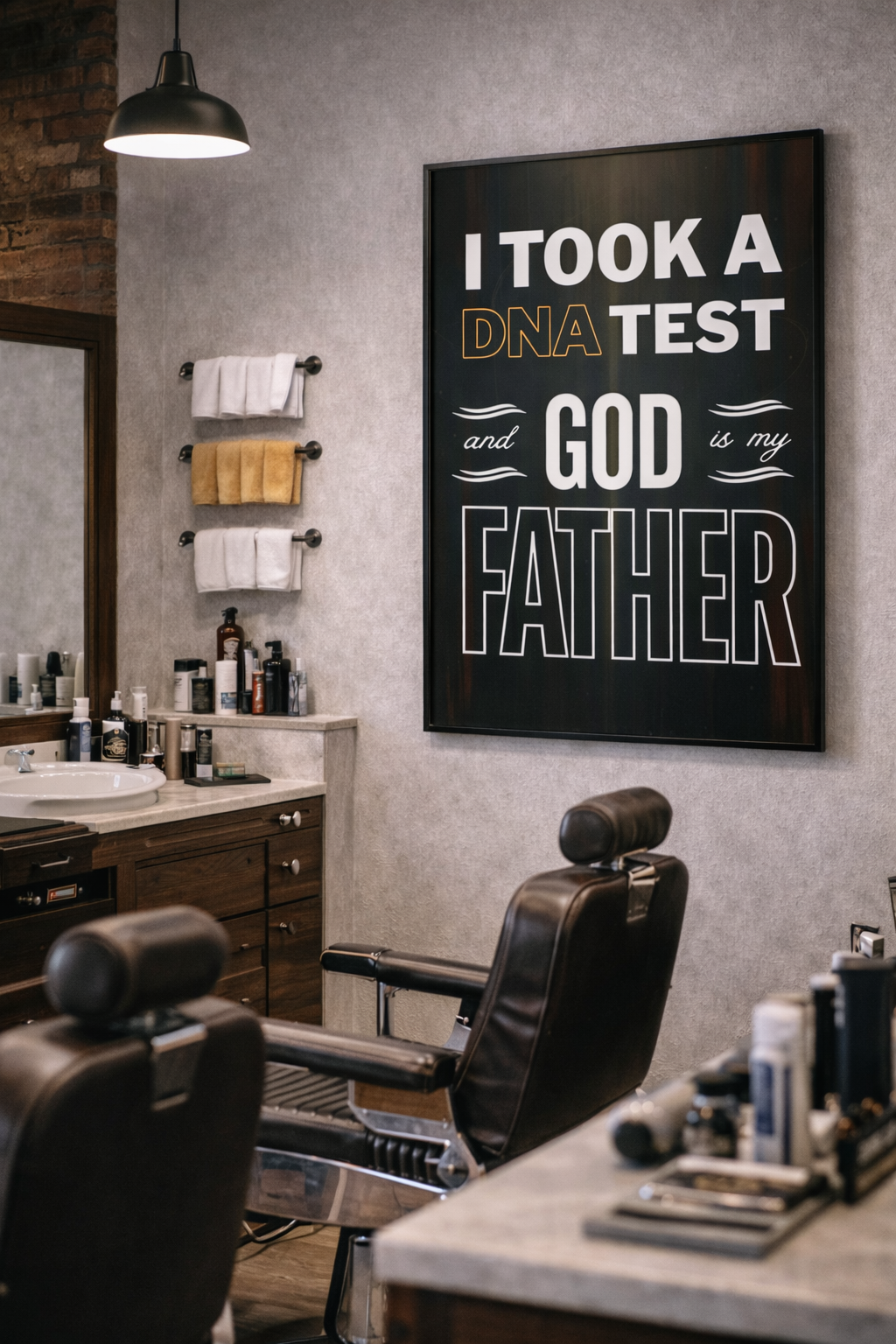 I Took a DNA Test and God Is My Father | Faith Wall Art Print