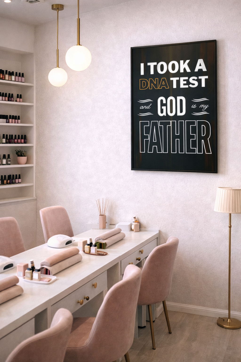 I Took a DNA Test and God Is My Father | Faith Wall Art Print